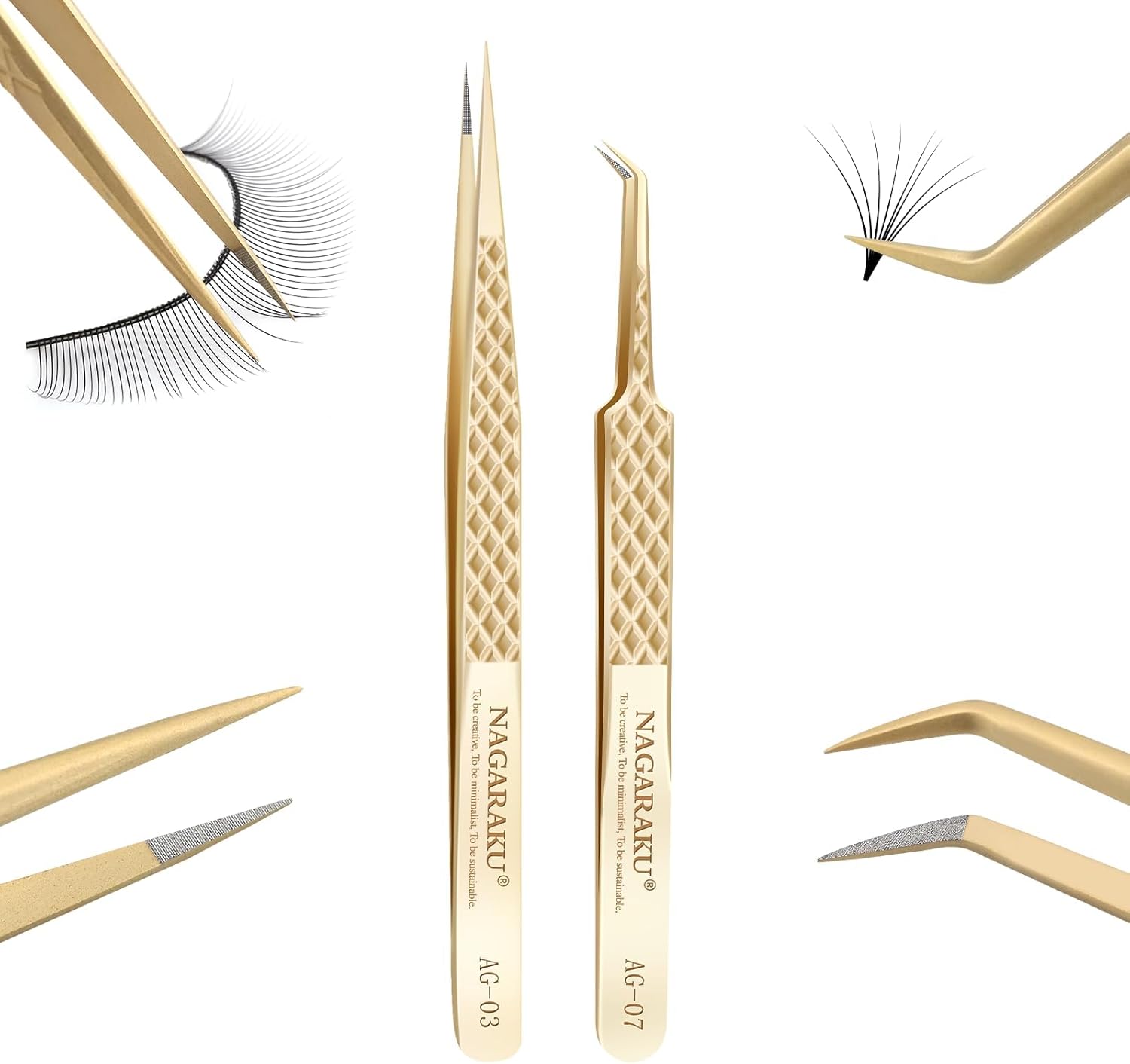 Isolation Tweezer Curved - Precision Fiber Tip Tweezer for Eyelash