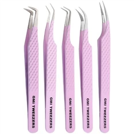Isolation Tweezer Curved - Fiber Tip Lash Tweezers for Eyelash