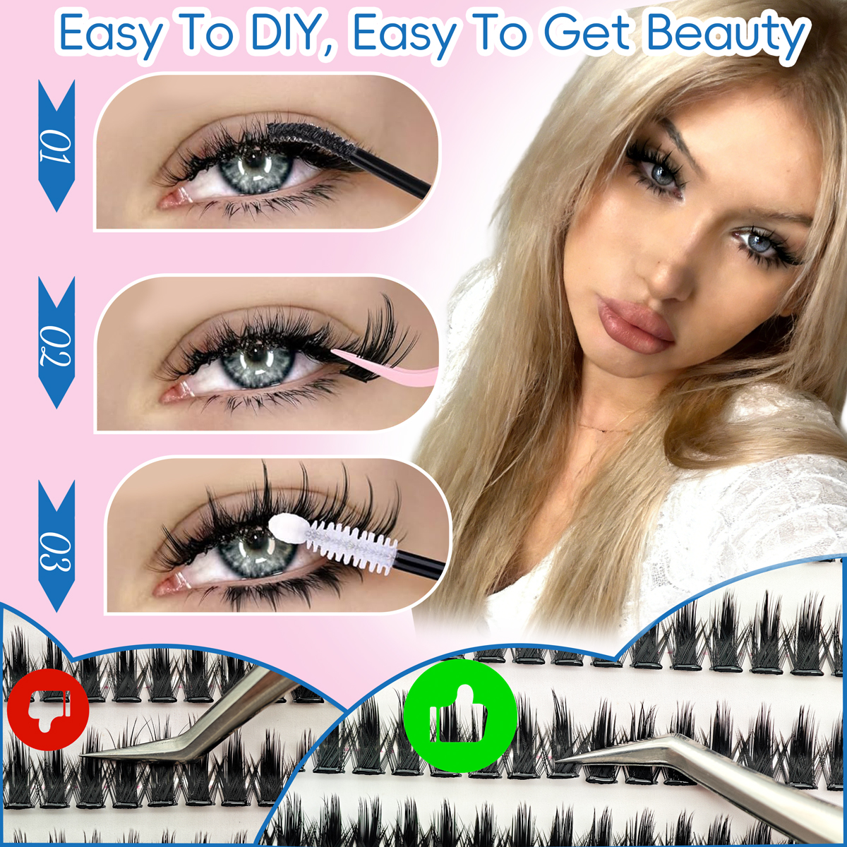 Eyelash Extension No 9 - Anlinnet Self Adhesive Eyelashes No Glue