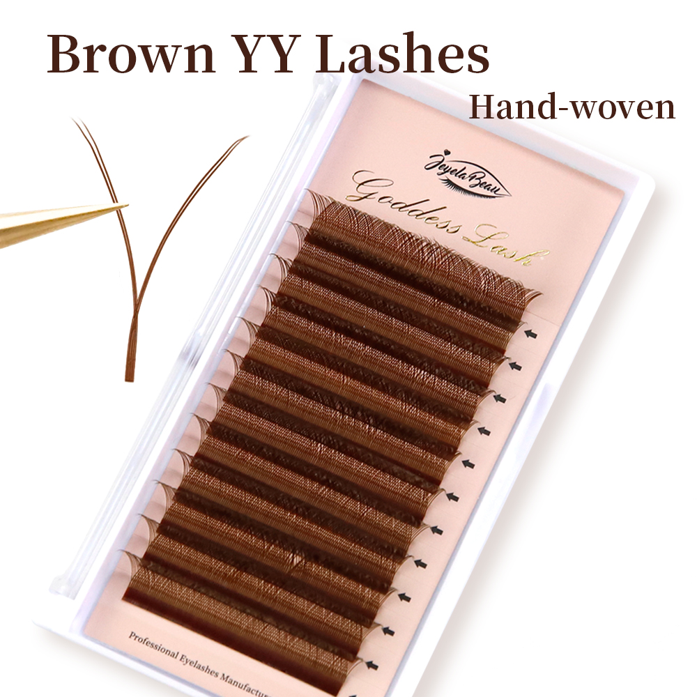 Eyelash Extension Yelix - Goddess Brown YY Shape Lashes Double