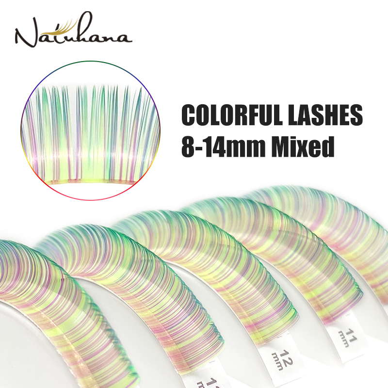 Lash Tile Palette - NATUHANA 8-14mixed lashes Extensions Colorful Eyelashes