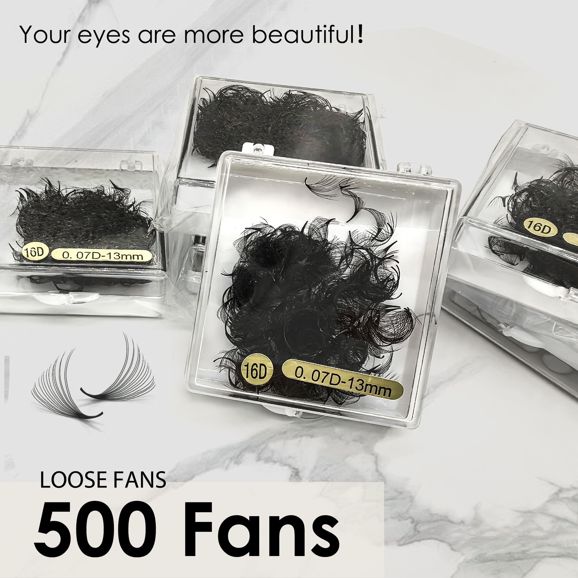 Eyelash Extension Russian - Tbestt Premade Fans Lashes 10D 12D