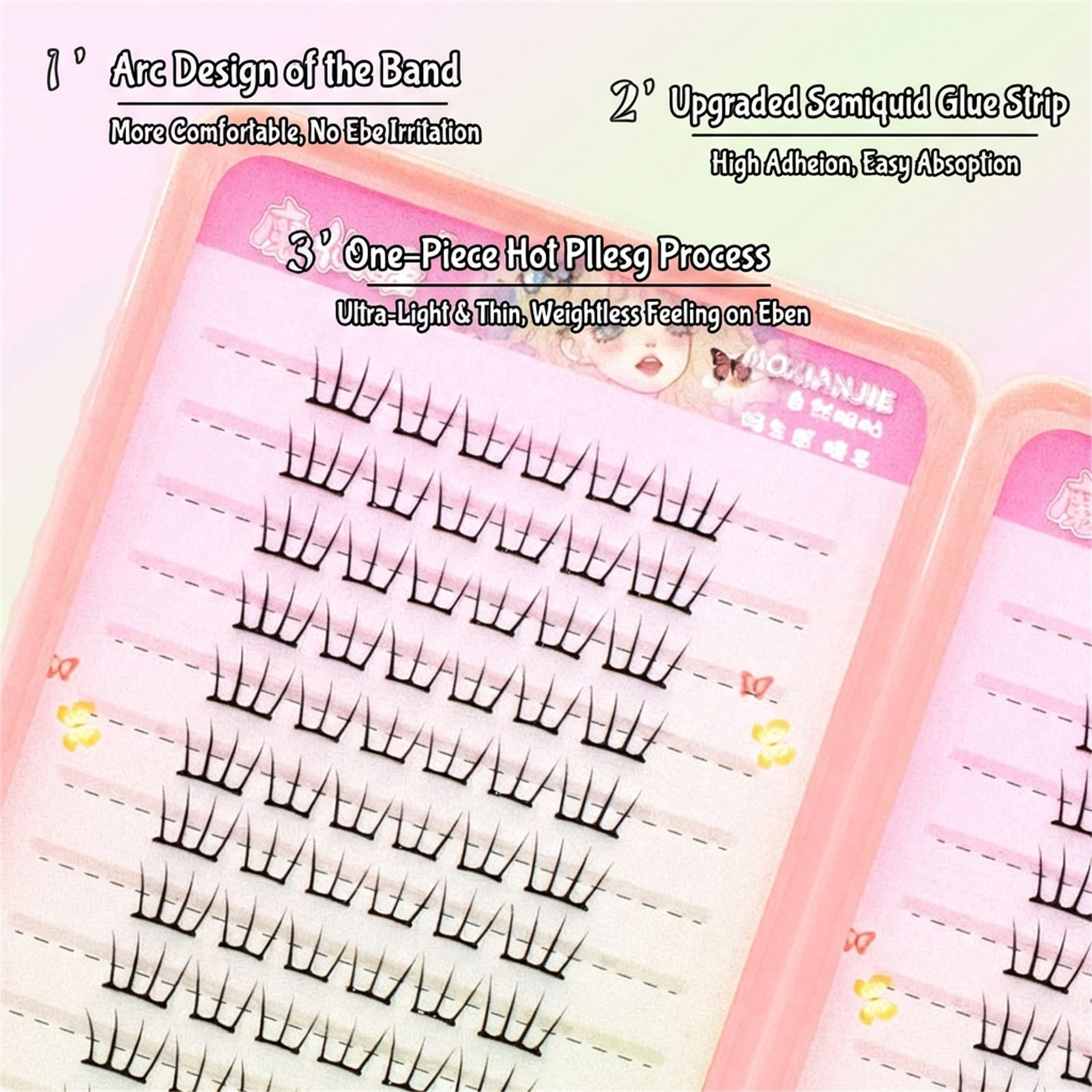 Eyelash Extension No 9 - No glue lash extenstions Korean Style