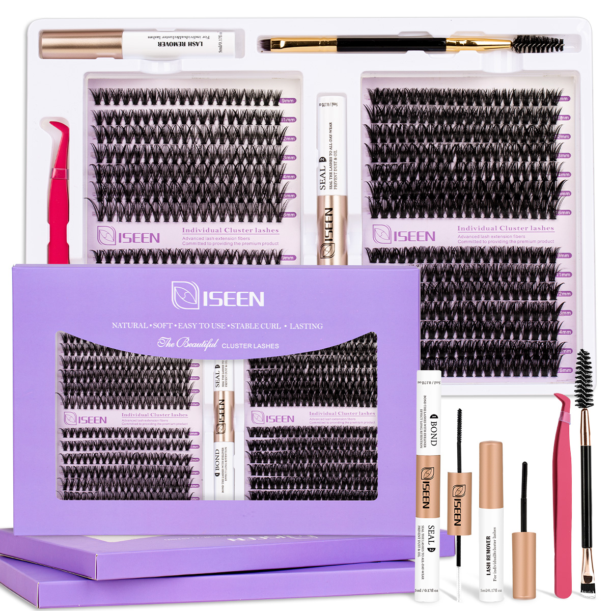 Lash Removal Cream - Eyelash Clusters Kit Soft Volume D