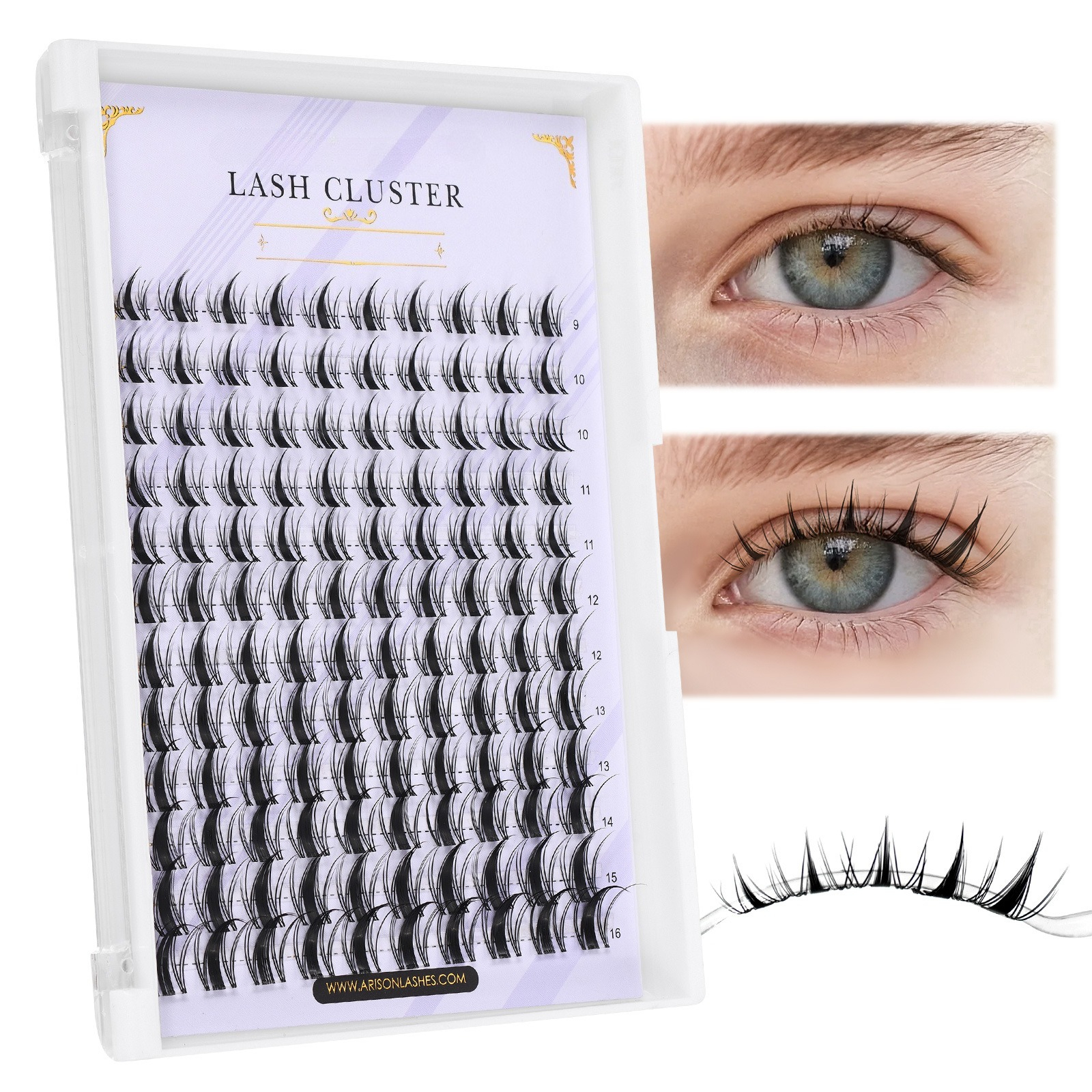 Lashes Clusters Natural C Curl - Eyelash Extension No 9 리뷰 및 가격