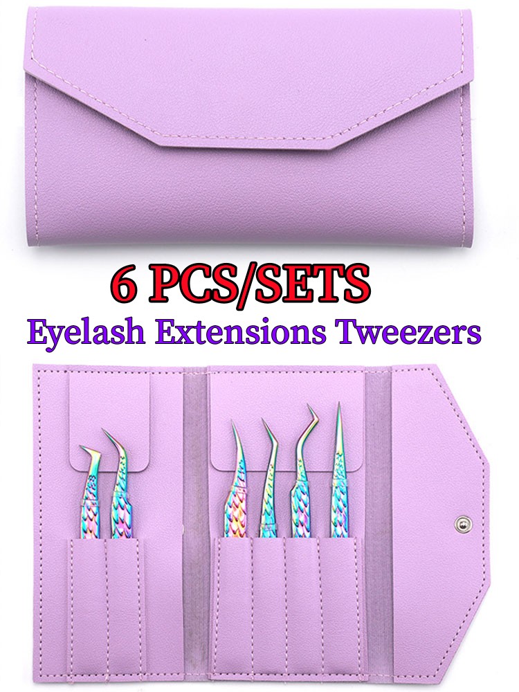 6PCS Eyelashes Tweezers Set Cu - Isolation Tweezer Curved 리뷰 및 가격