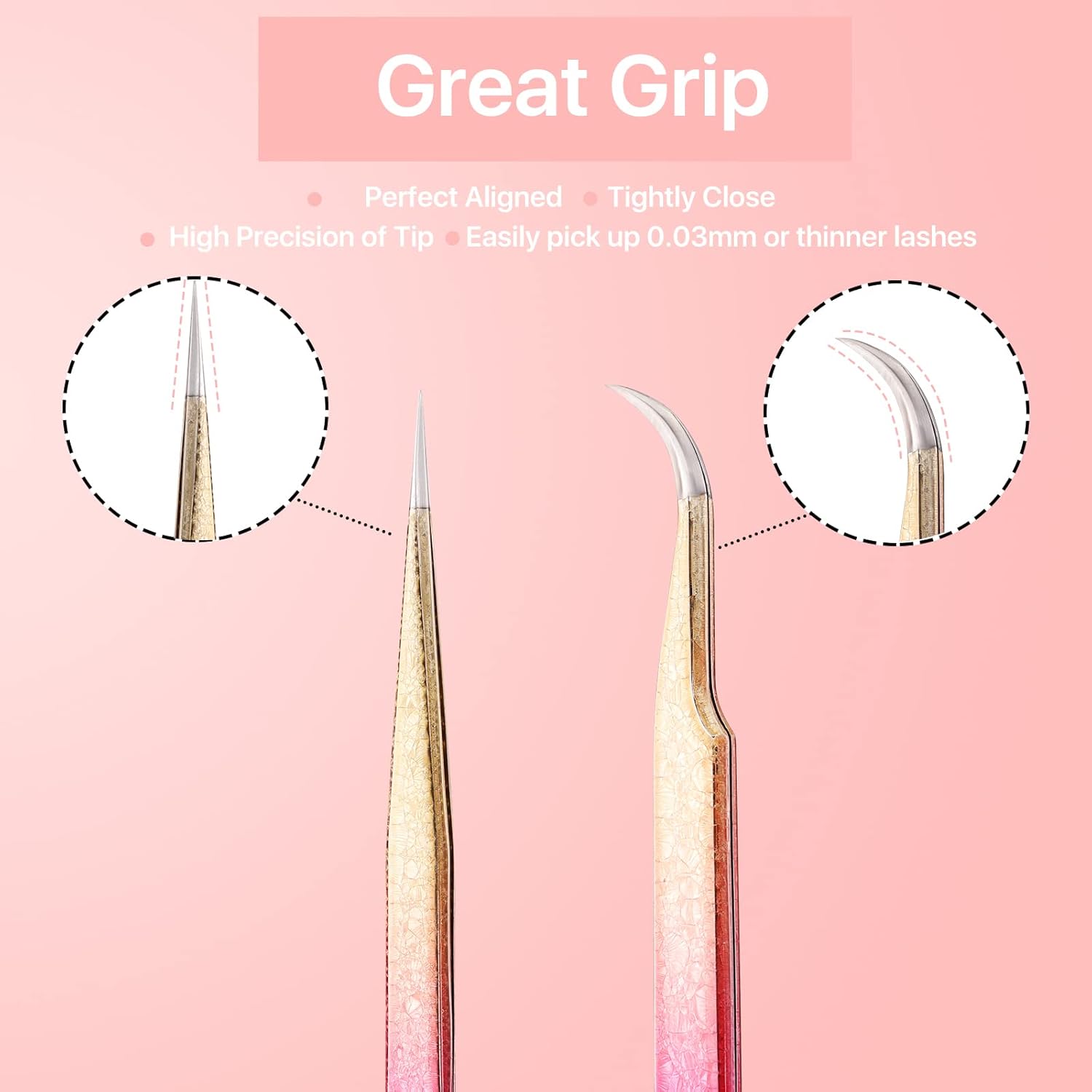 Precision Lash Tweezers Set, 2 - Isolation Tweezer Curved 리뷰 및 가격