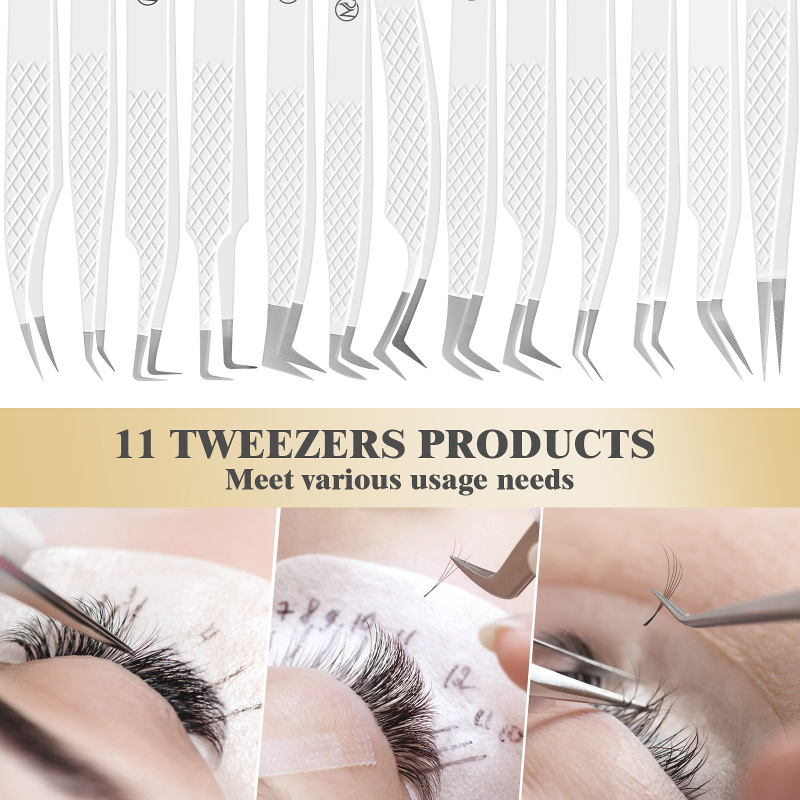 Eyelash Extensions Tweezers  W - Eyelash Extension Logo 리뷰 및 가격