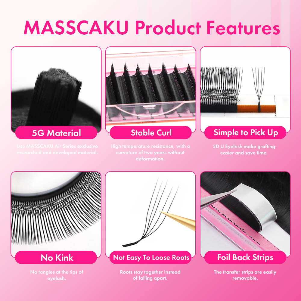 MASSCAKU 3D 4D 5D L/LU/M U-Sha - Eyelash Extension Yelix 리뷰 및 가격