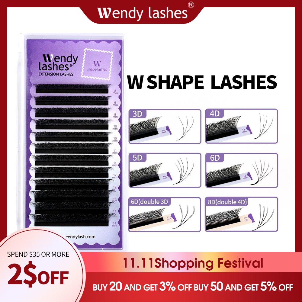 Wendy Lashes W Shape Bloom 3D/ - Eyelash Extension Yelix 리뷰 및 가격
