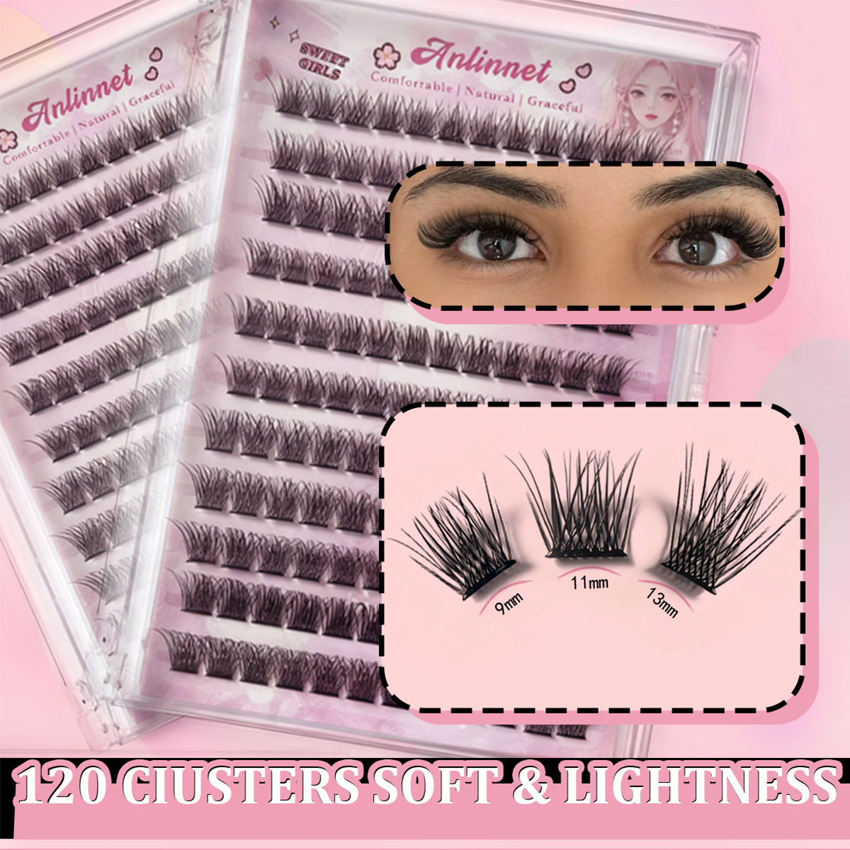10 Rows Ultra-light Natural Lo - Eyelash Extension No 9 리뷰 및 가격