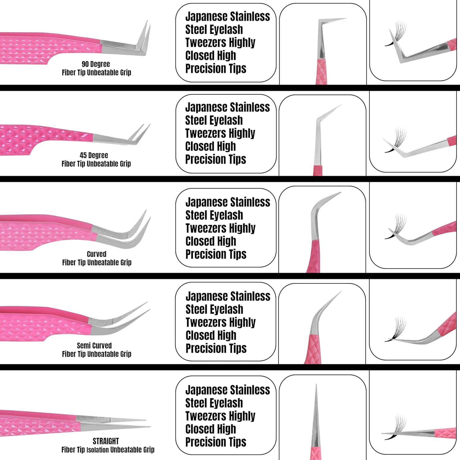 Precision Fiber Tip Eyelash Ex - Isolation Tweezer Curved 리뷰 및 가격