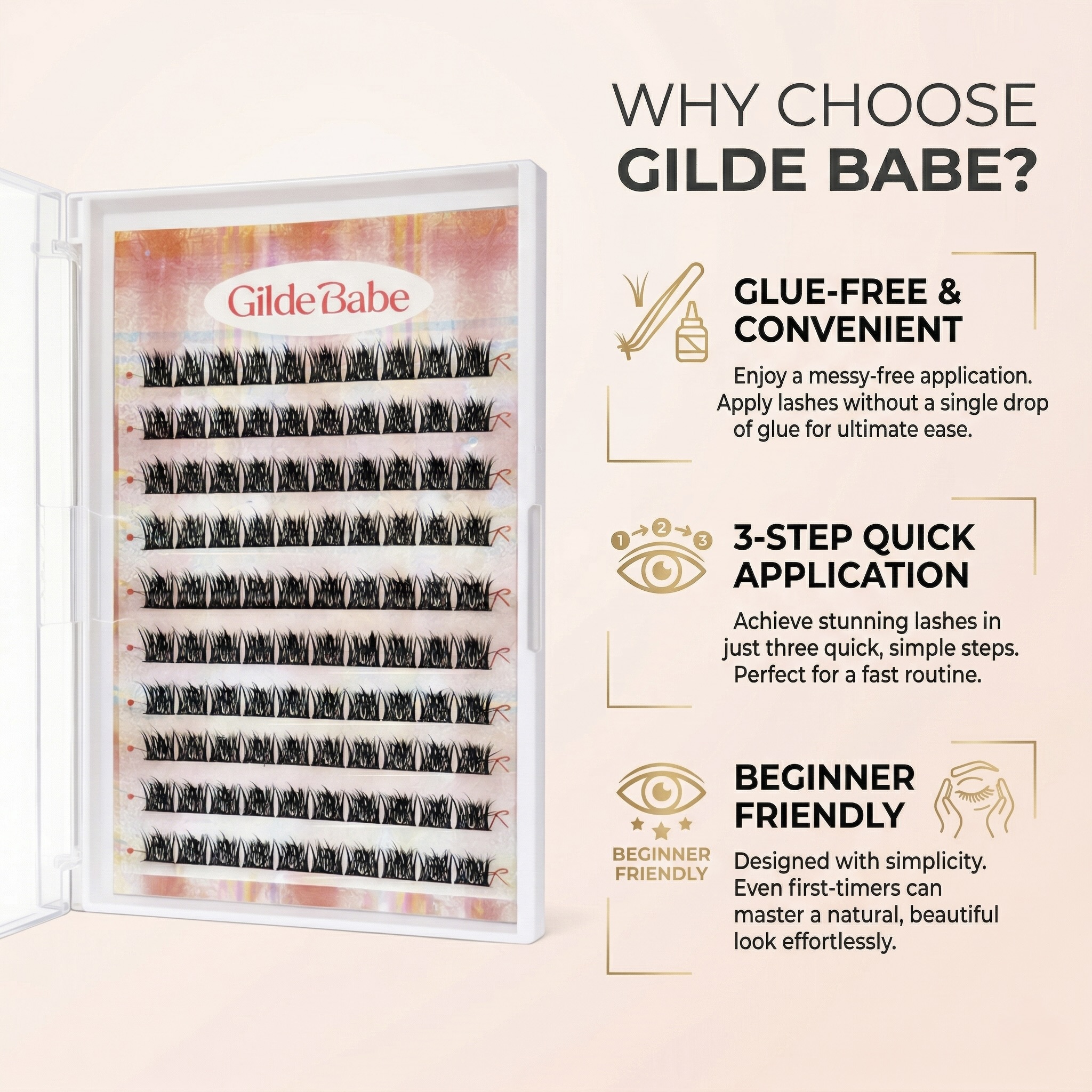 Gilde Babe Self Adhesive Fairy - Eyelash Extension No 9 리뷰 및 가격
