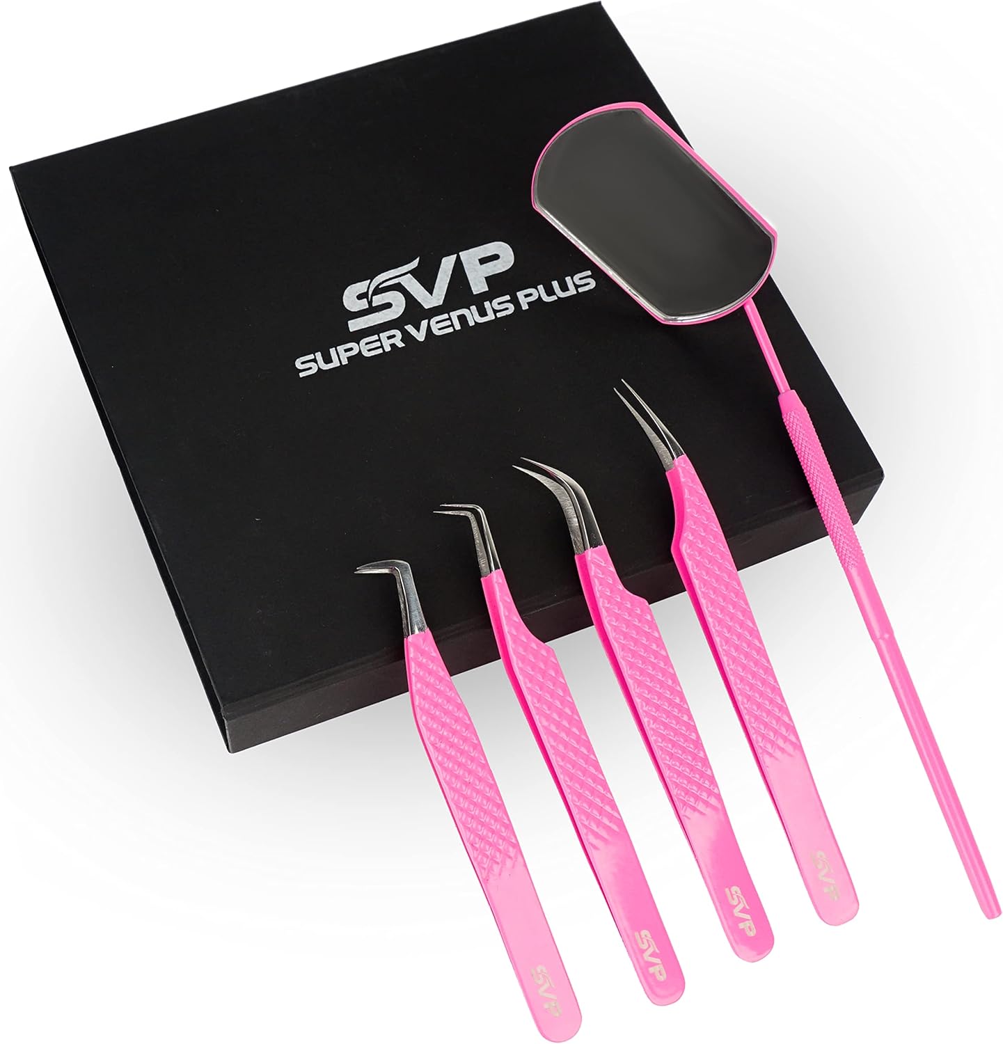 5Pcs Stainless Steel Eyelash E - Isolation Tweezer Curved 리뷰 및 가격