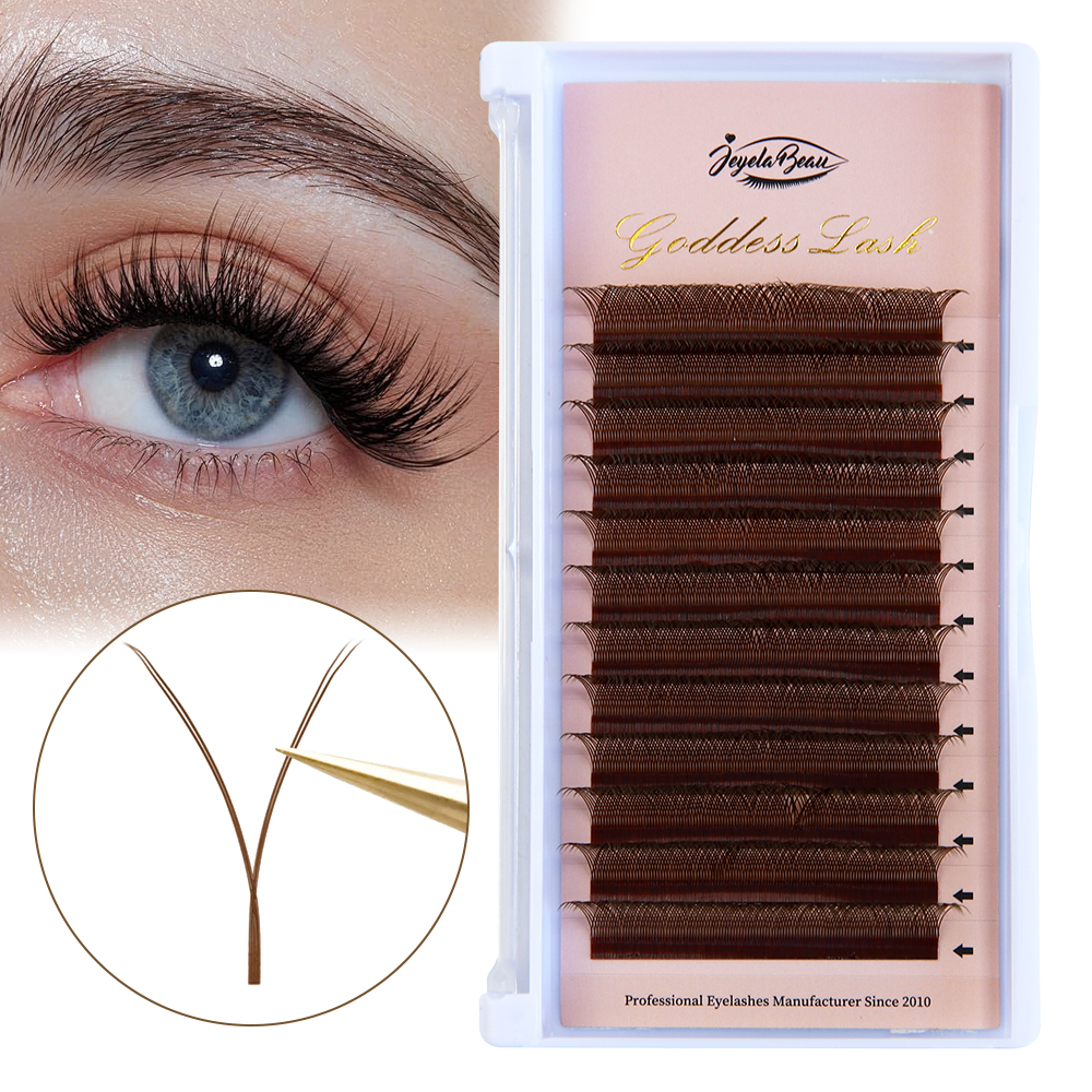 Goddess Brown YY Shape Lashes  - Eyelash Extension Yelix 리뷰 및 가격
