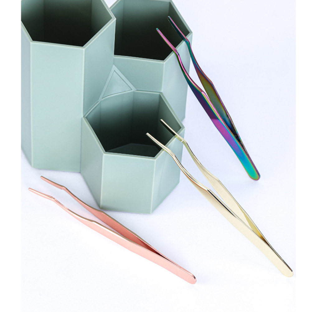 2Pcs Premium Metal Eyelashes T - Isolation Tweezer Curved 리뷰 및 가격