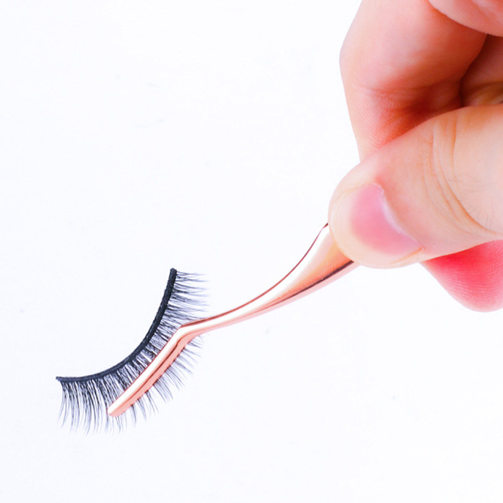 2Pcs Premium Metal Eyelashes T - Isolation Tweezer Curved 리뷰 및 가격