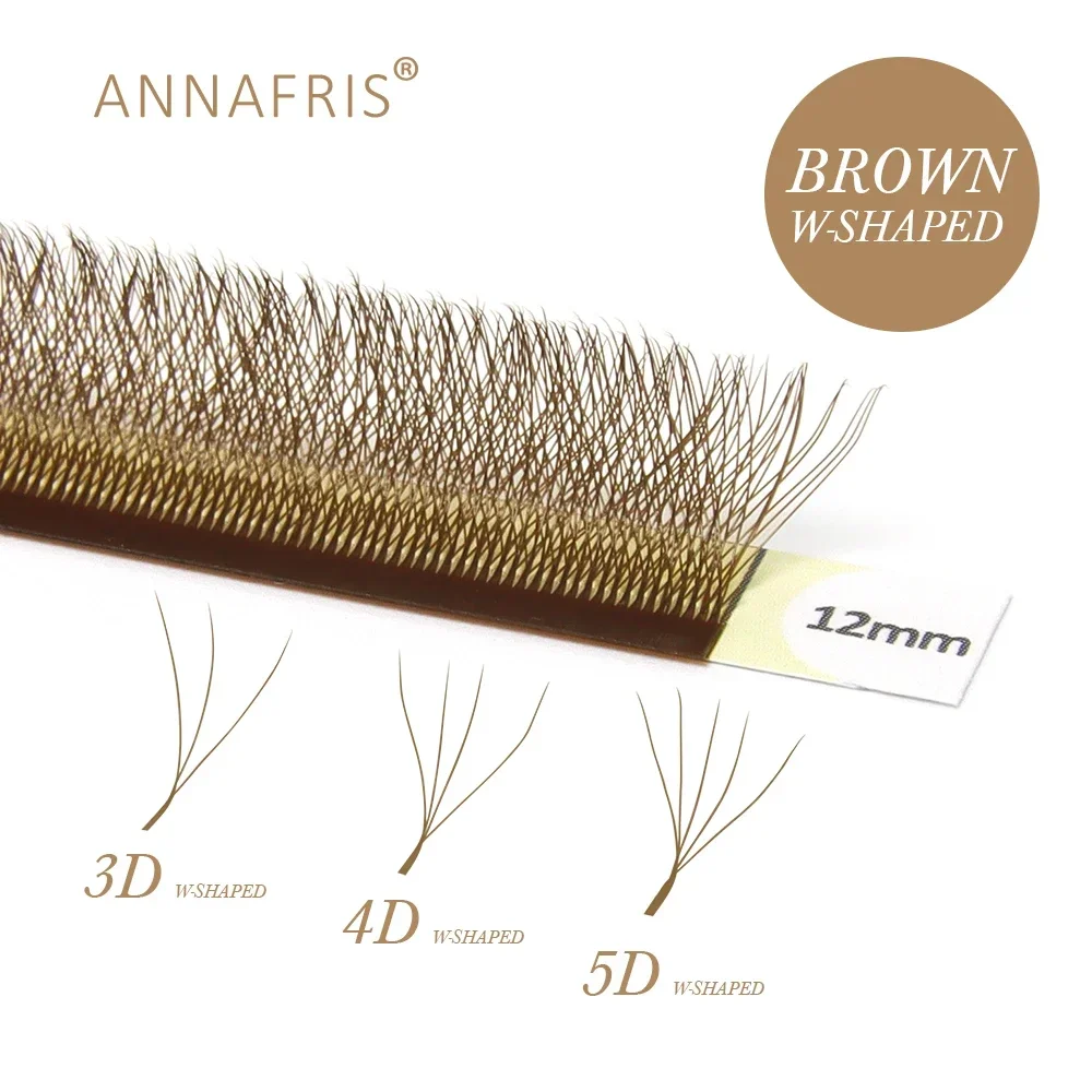 ANNAFRIS Brown W Shape Lash Ex - Eyelash Extension Yelix 리뷰 및 가격