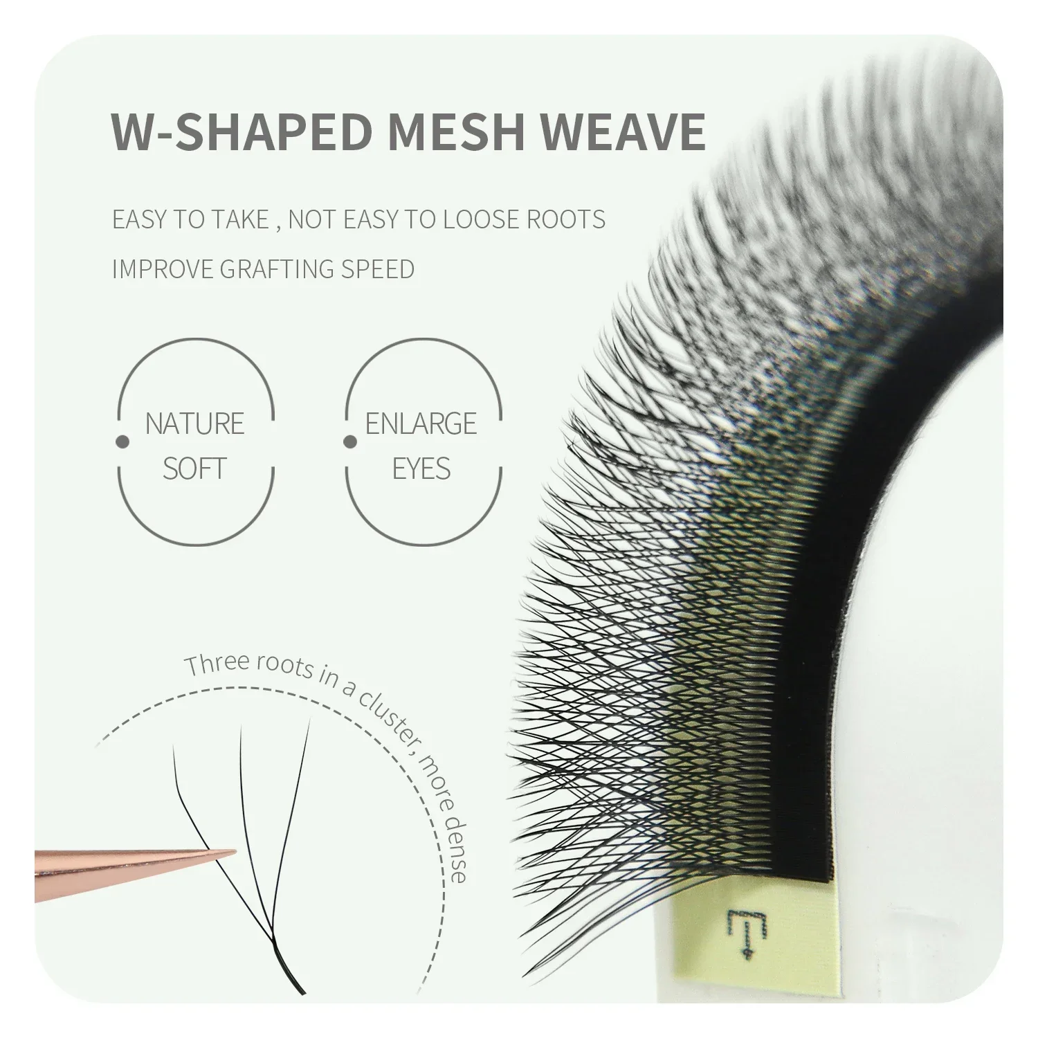 ANNAFRIS Brown W Shape Lash Ex - Eyelash Extension Yelix 리뷰 및 가격