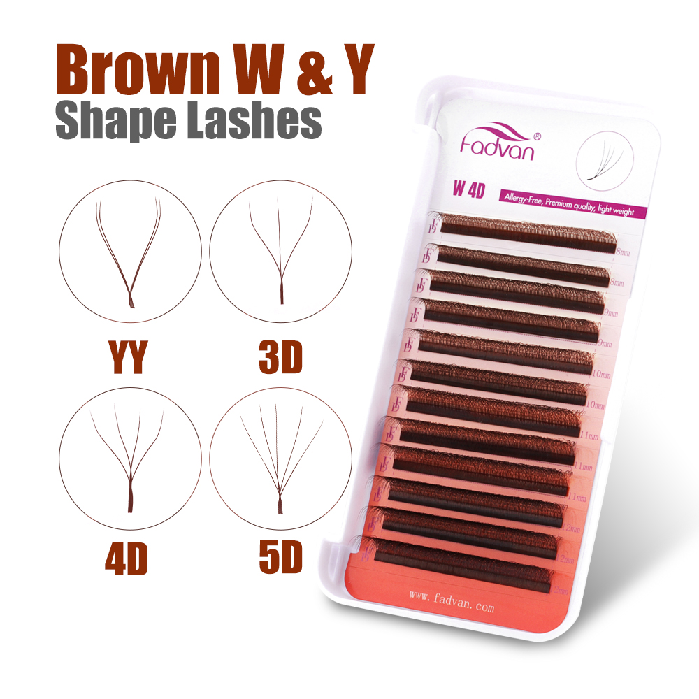 FADVAN Brown 4D/3D/5D lashes W - Eyelash Extension Yelix 리뷰 및 가격