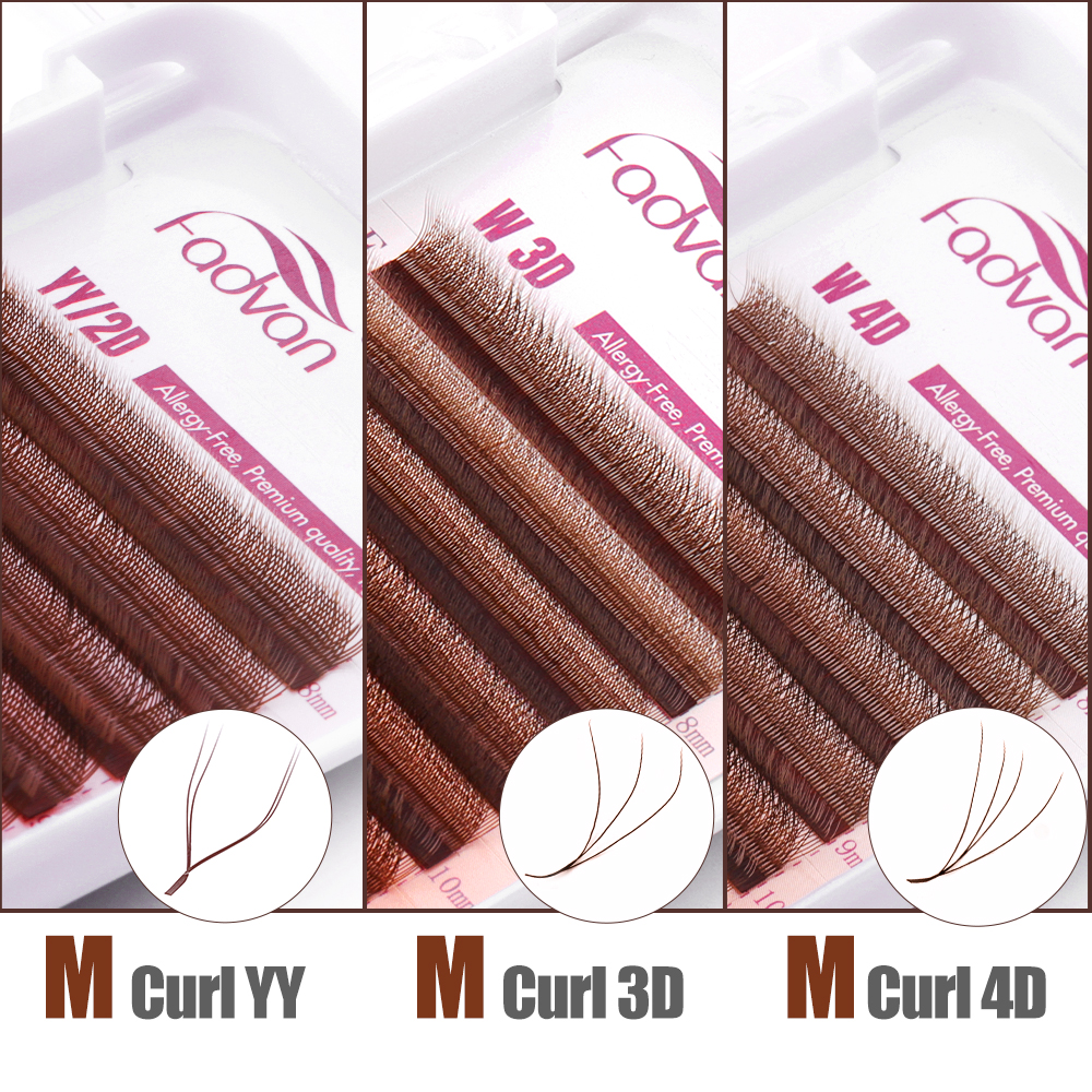 FADVAN Brown 4D/3D/5D lashes W - Eyelash Extension Yelix 리뷰 및 가격