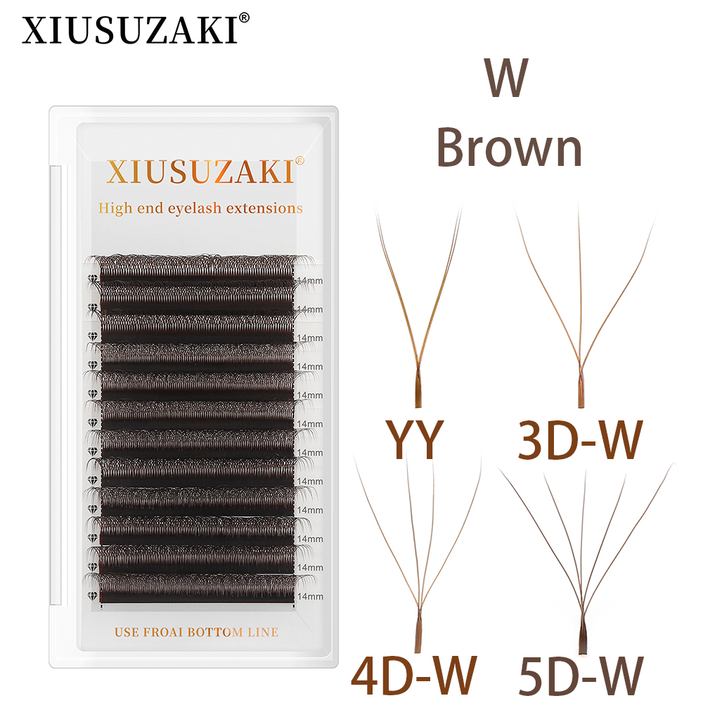XIUSUZAKI Brown W Shaped 2D 3D - Eyelash Extension Yelix 리뷰 및 가격