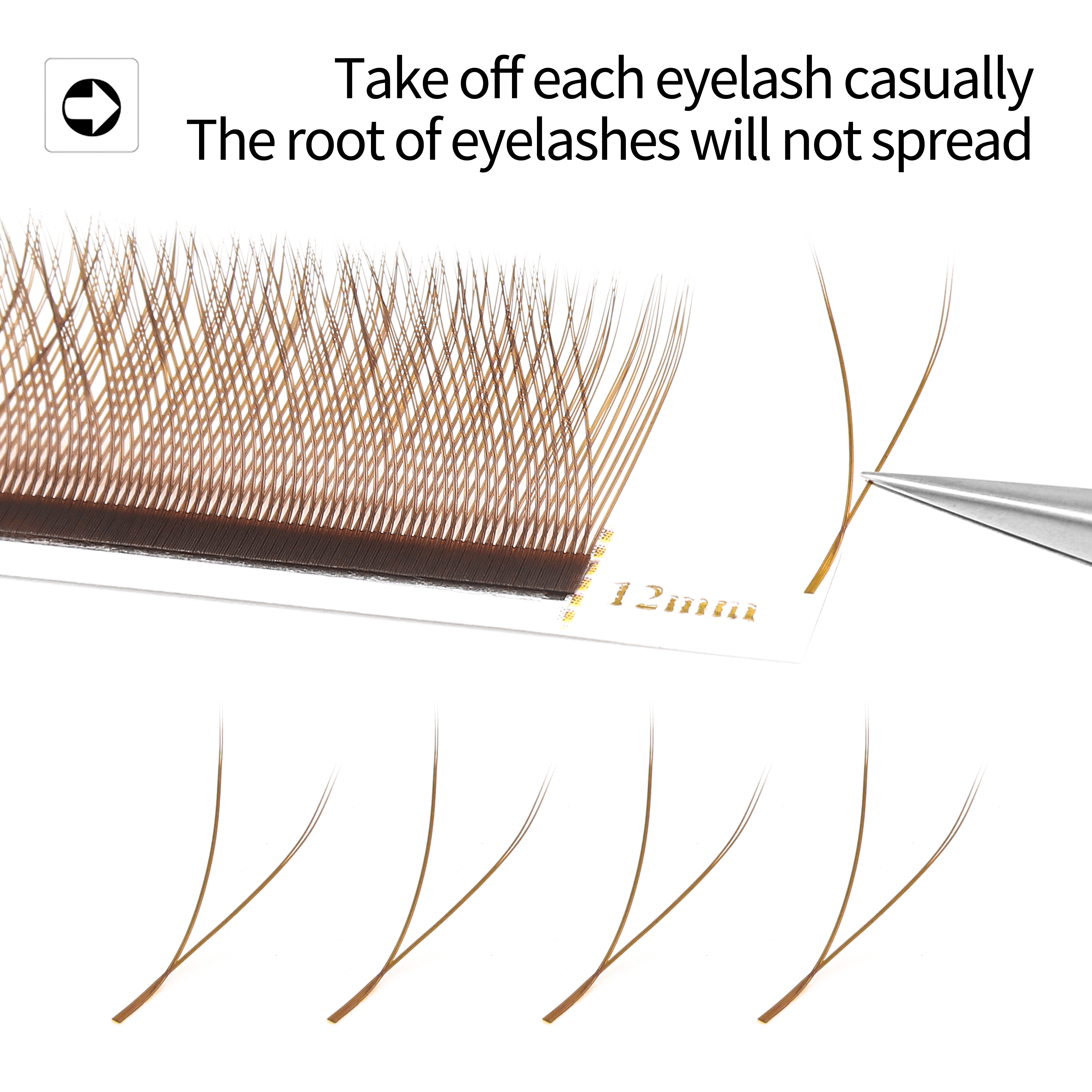 XIUSUZAKI Brown W Shaped 2D 3D - Eyelash Extension Yelix 리뷰 및 가격