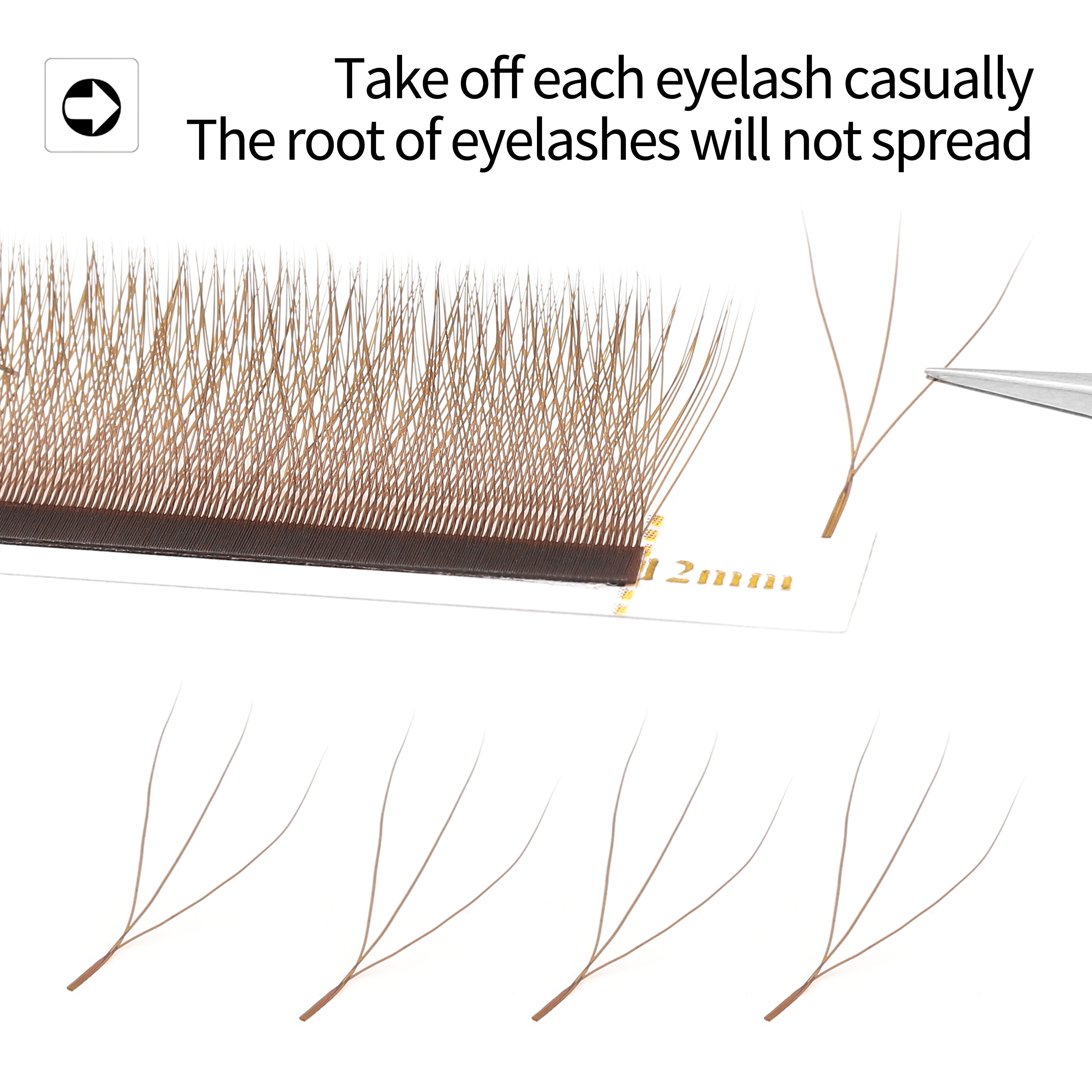 XIUSUZAKI Brown W Shaped 2D 3D - Eyelash Extension Yelix 리뷰 및 가격