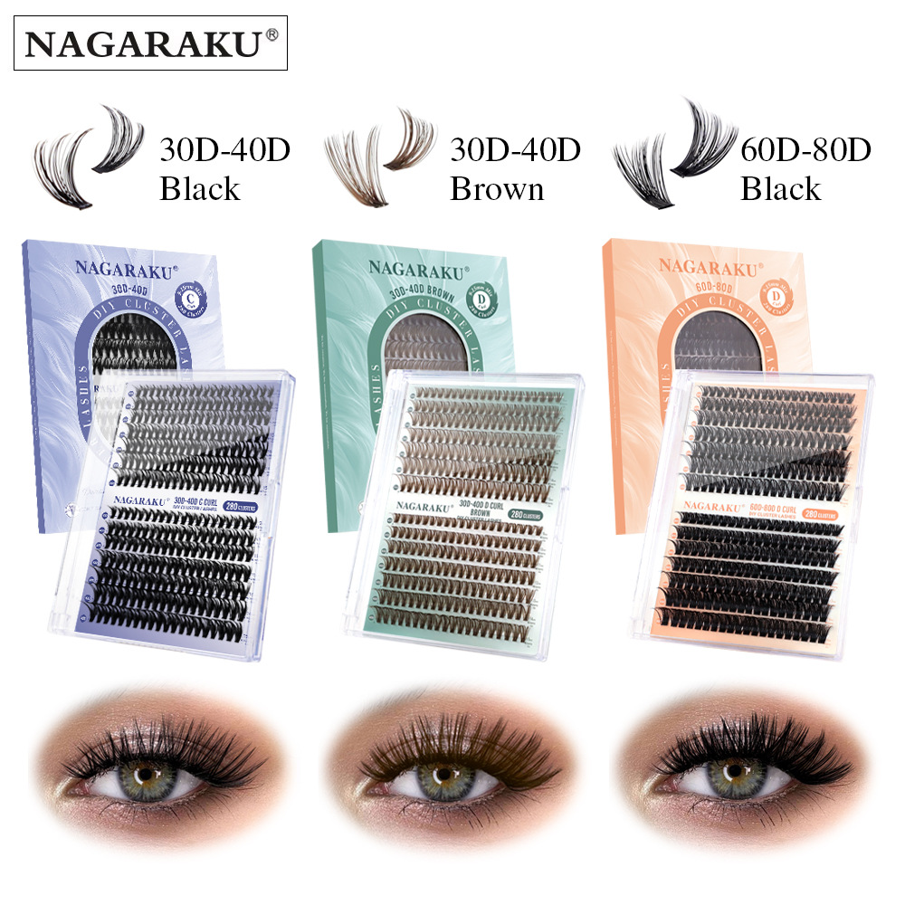 NAGARAKU 30P 40P Cluster False - Eyelash Extension No 9 리뷰 및 가격