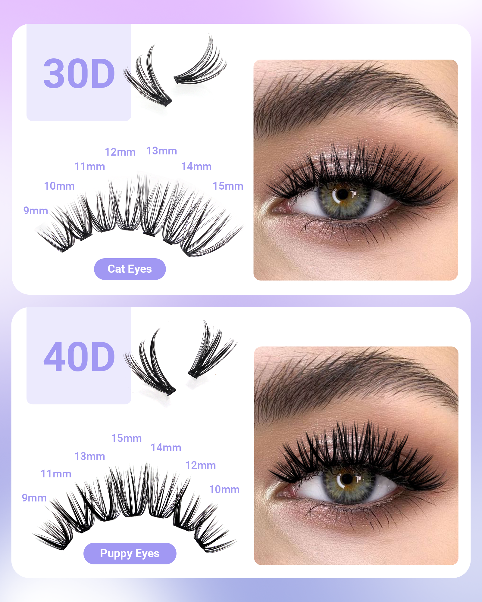 NAGARAKU 30P 40P Cluster False - Eyelash Extension No 9 리뷰 및 가격