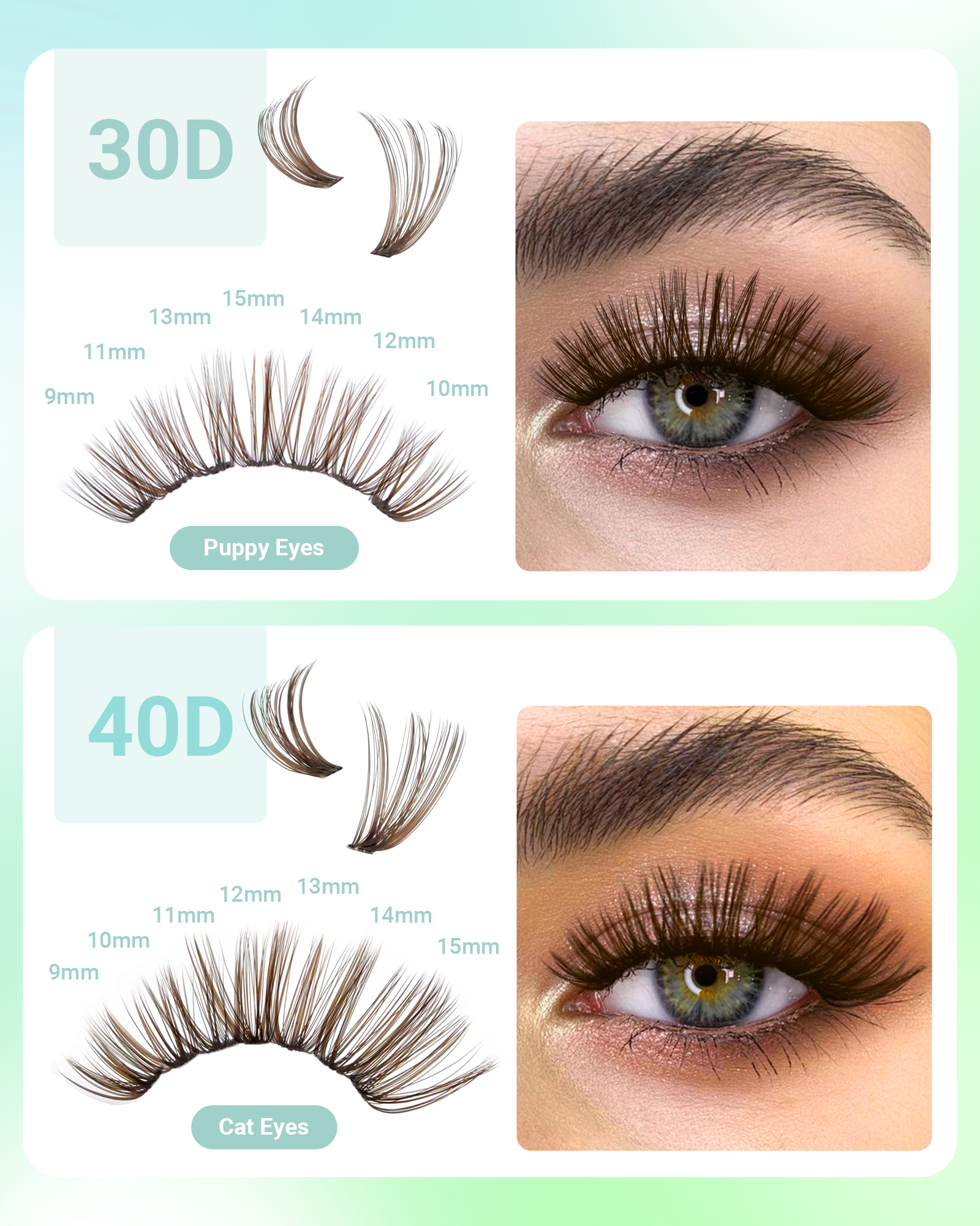 NAGARAKU 30P 40P Cluster False - Eyelash Extension No 9 리뷰 및 가격