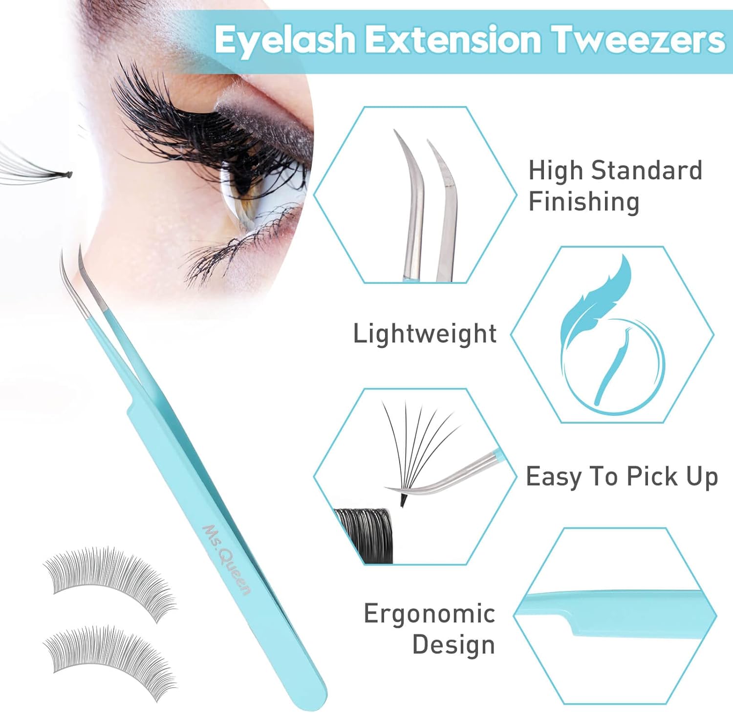 5Pcs Fiber Tip Curved Isolatio - Isolation Tweezer Curved 리뷰 및 가격