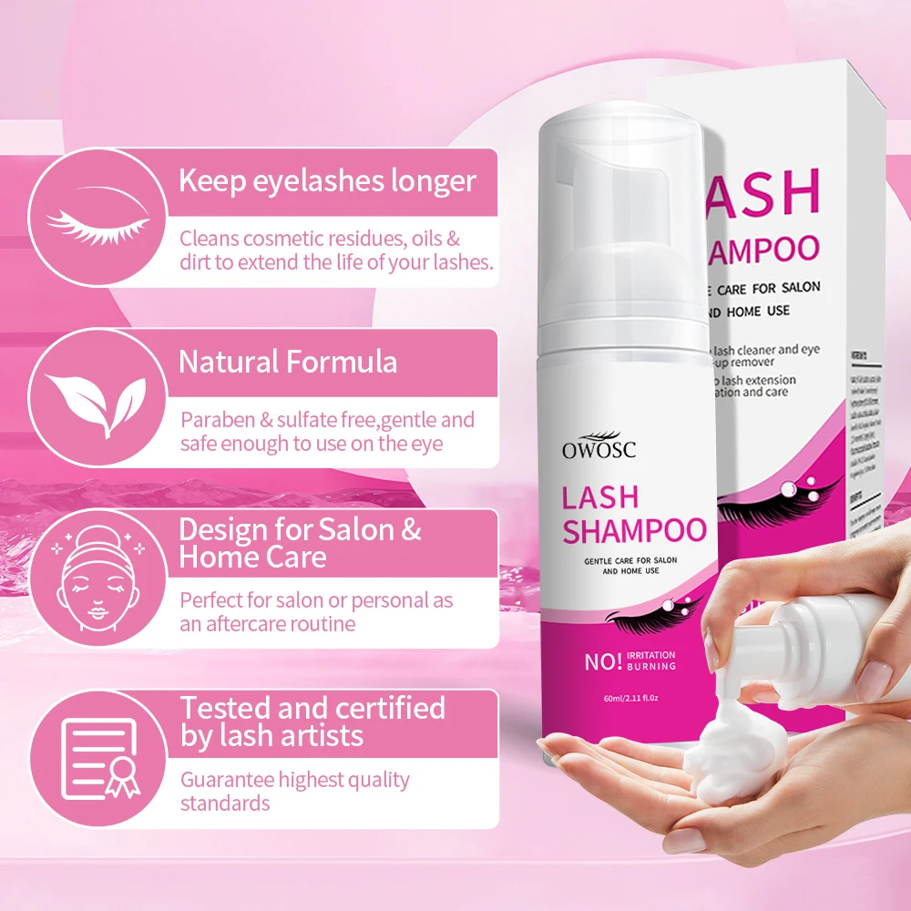60ml Eyelash Extension Shampoo - Eyelash Extension Logo 리뷰 및 가격