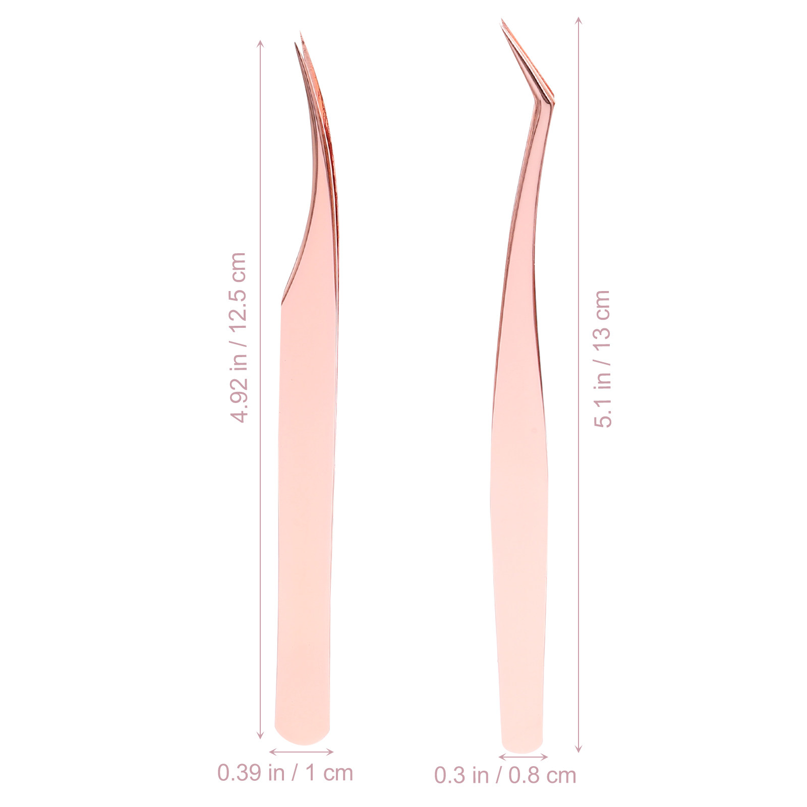 4Pcs Stainless Steel Eyelash T - Isolation Tweezer Curved 리뷰 및 가격
