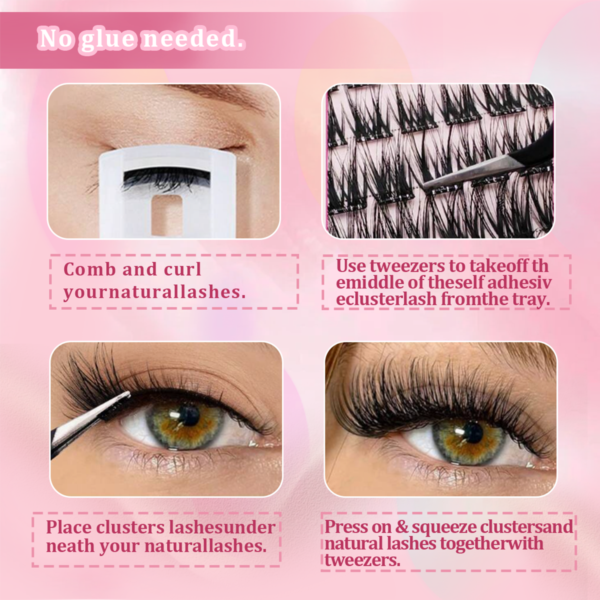 DIY No-glue False Eyelashes,10 - Eyelash Extension No 9 리뷰 및 가격